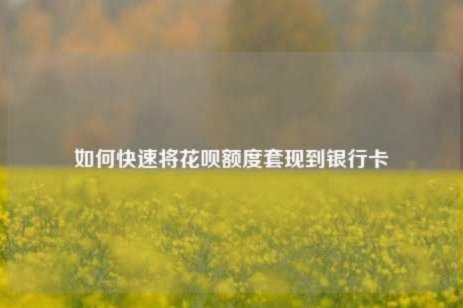花呗提现全攻略